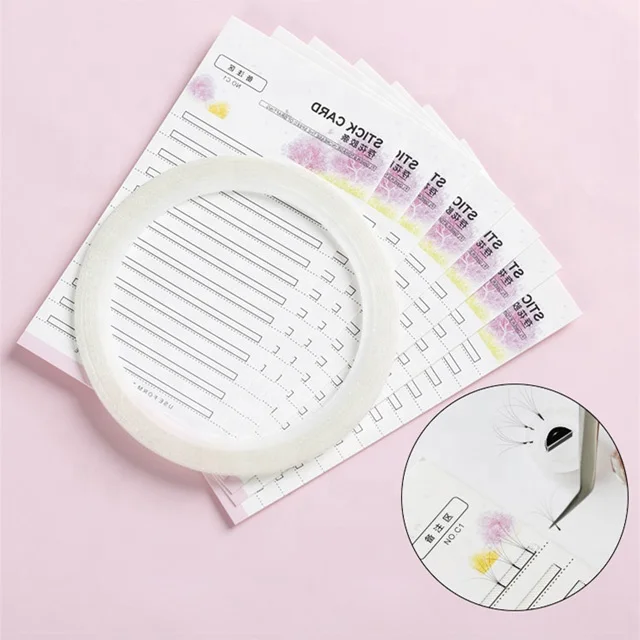 

Cheap Price Eyelash Extension Tools Smart Tape Stick Card Paper sticker Volume Eyelash