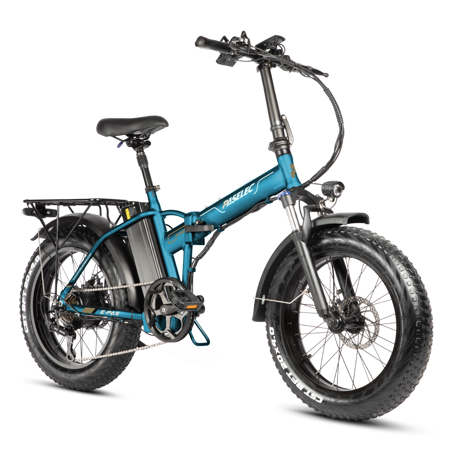 

Paselec Electric Fat Tire Folding ebike 20" 500w bicicleta electrica bicycle E-PAS 7 speed gears 100 miles bicycle