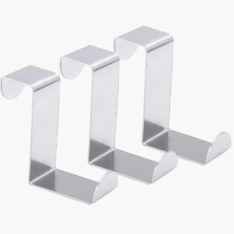 

Over the Door Hooks Stainless Steel Clothes Towel Reversible door hook Hanger bathroom door hook