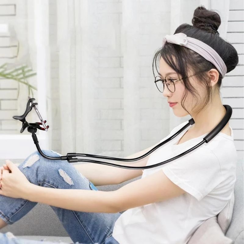 

Dropshipping Lazy Neck Phone Holder 360 Rotating Flexible Long Arms Mobile Phone Stand Desktop Bed Phone Bracket Support