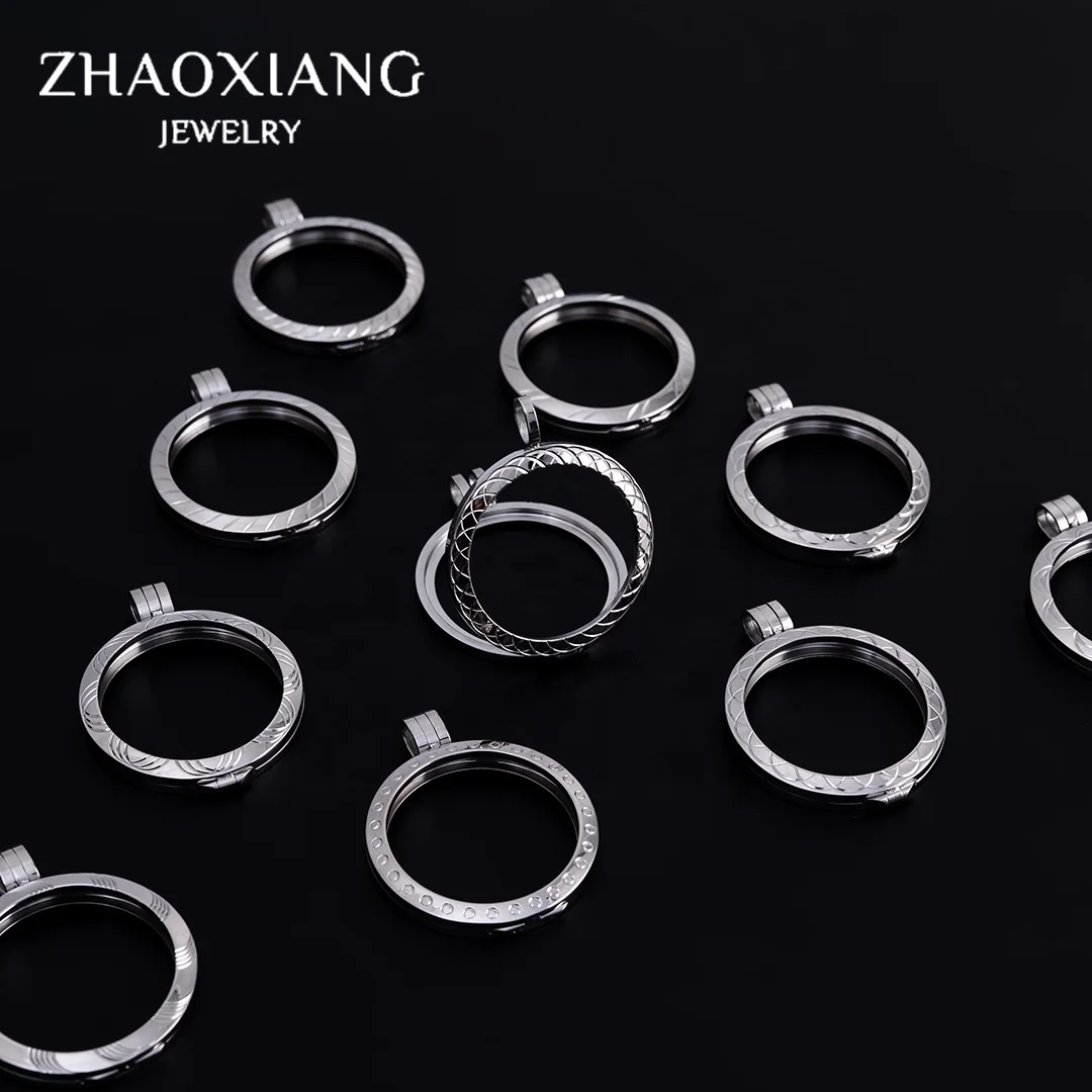 

Wholesale Necklaces Jewelry Can Put Picture Inside Round Photo Flame Stainless Steel 2021 Classic Gift