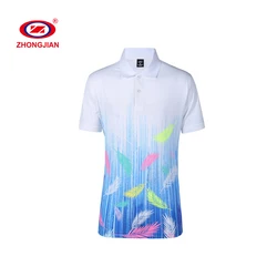 Hot Selling Custom logo Sublimation Printing Men Short Sleeve Quick Dry Sports Golf Polo T Shirt