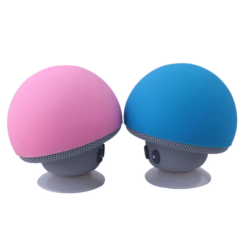 

Cute Portable Mushrooms Sucker Waterproof Mini wireless speaker 2022, Black, green, blue, pink, red, light blue,yellow