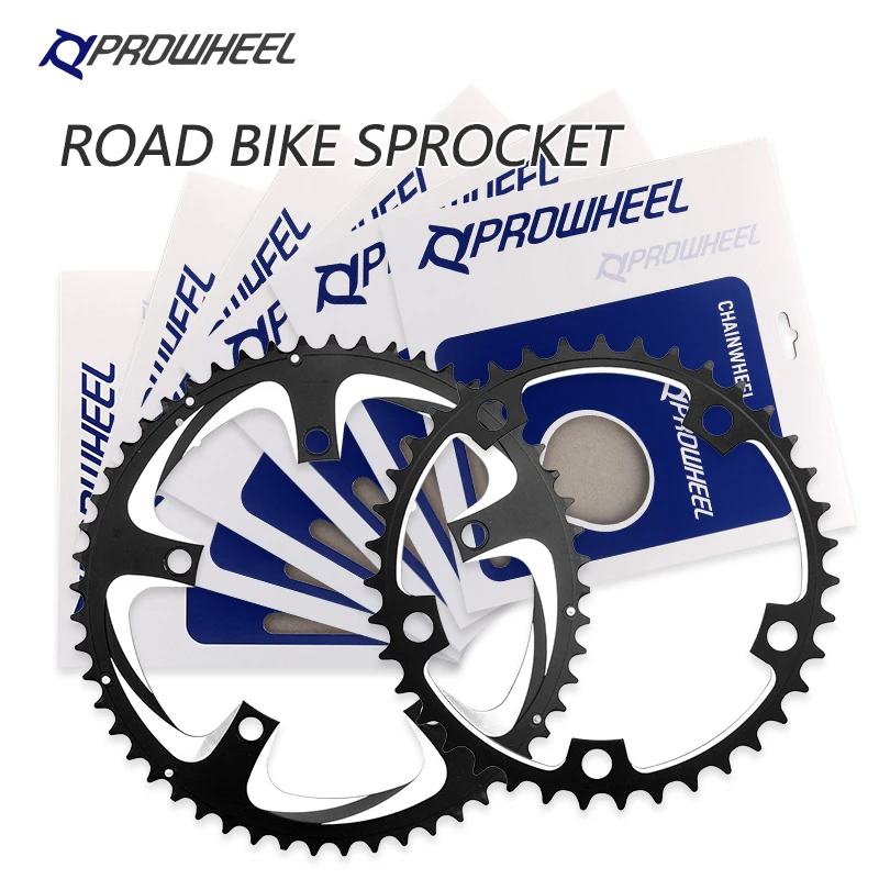 

PROWHEEL Road Bicycle Chainrings 110/130BCD 34/39/50/53T Sprocket Aluminum Alloy/Steel/AL CNC 8/9/10/11S Road bicycle sprocket