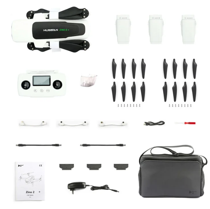 

HUBSAN ZINO 2 Plus Bag Version( 3PCS BATTERIES) 4K GPS 3-axis gimbal 6KM digital remote controller professional GPS Drone, White