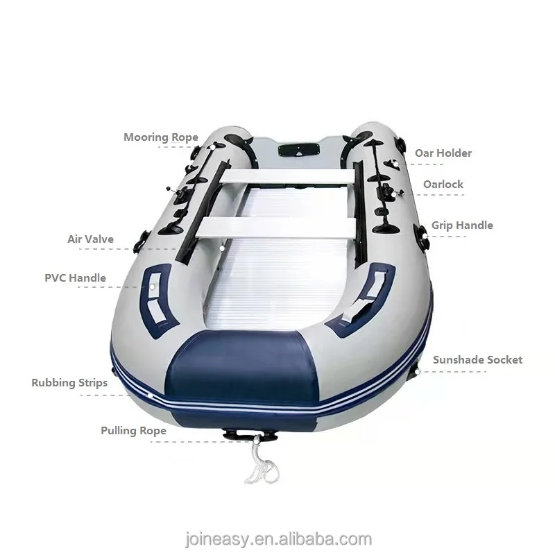 

2.3m Rigid aluminum hull inflatable rib boat PVC one seat inflatable boat fishing boat