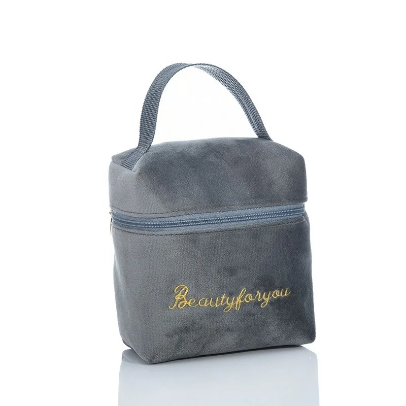

Fashion Mini Women Velvet Cosmetic Bag Solid Waterproof Makeup Bag Lipstick Handbag Pouch