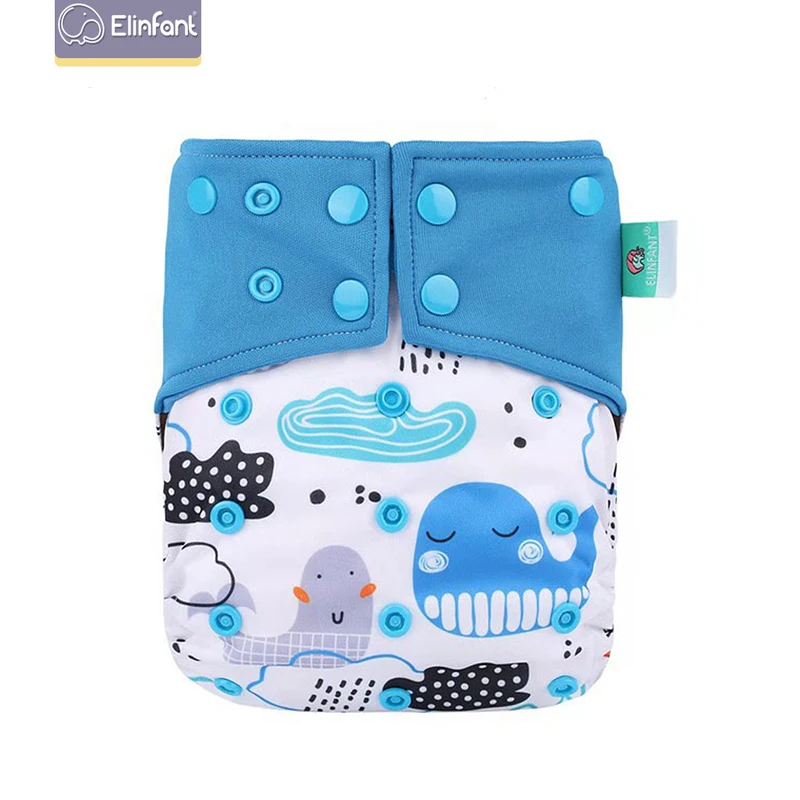 

Elinfant ecological reusable organic OEM manufacture printed coffee fiber mesh baby cloth diaper