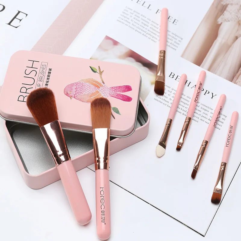 

Top Sale Guaranteed Quality Eco Friendly PinkB Blue Makeup Brush Set, As picture