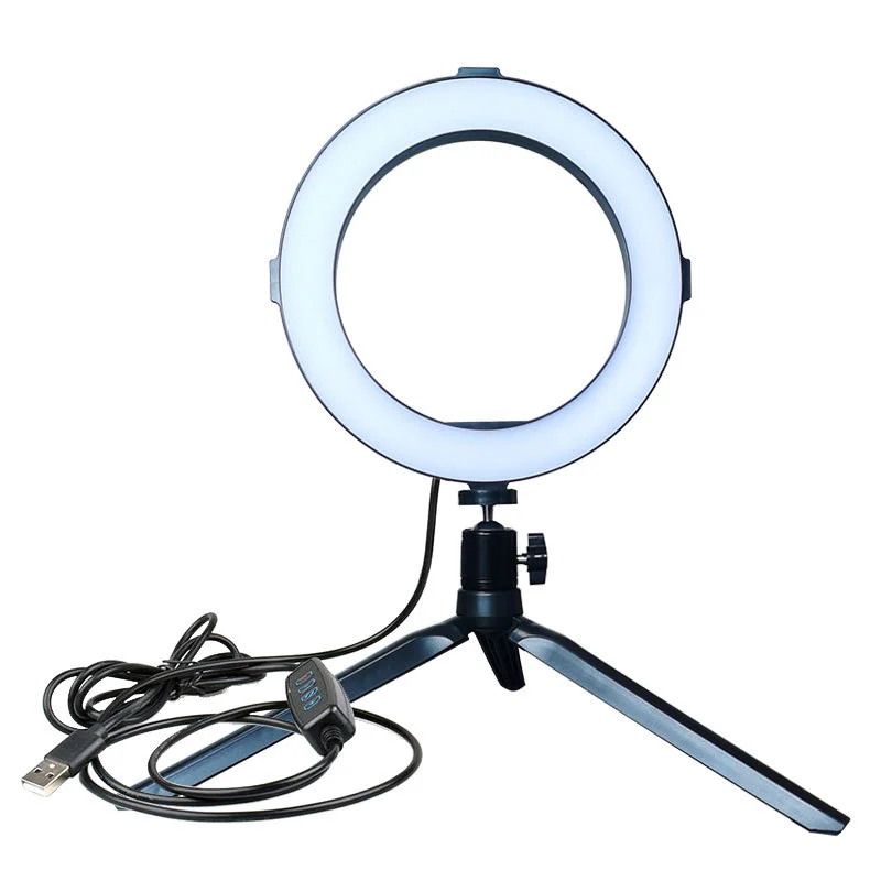 

Factory cheap  80 lamps beads selfie photographic lighting 3 colors usb led ring light, Black