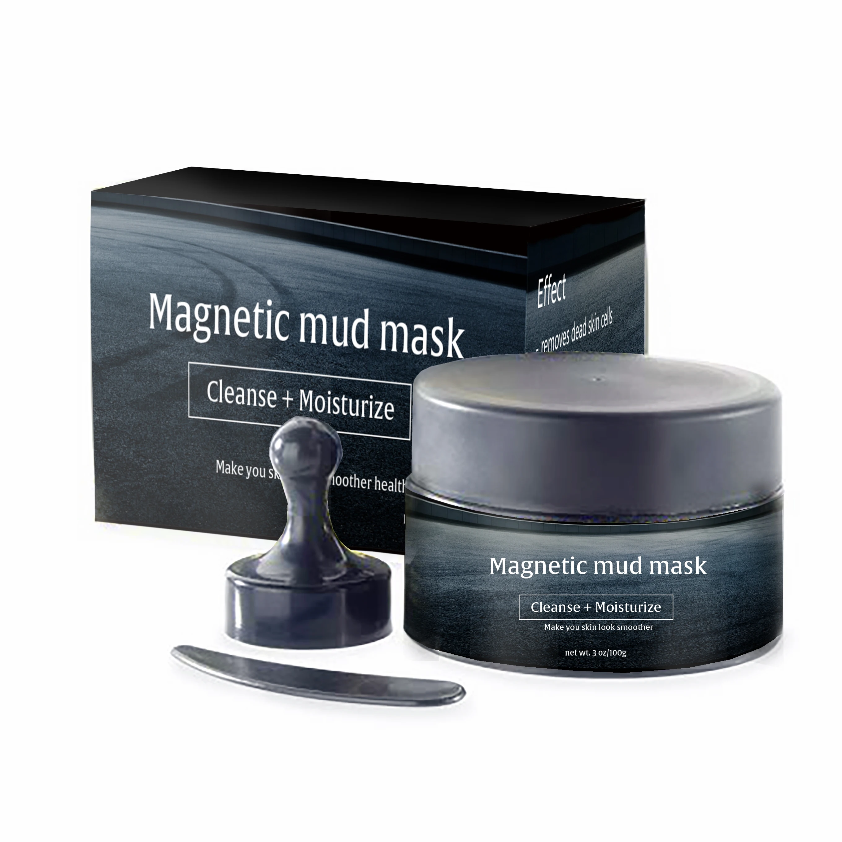 

Private Label Cleaning Moisturizing Magnetic Mud Mask Face Care, Black