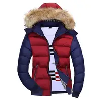 

Canada Men Cheap Trench Coat Winter Down Filled Jacket Fur Hood Zipper Para Jaqueta