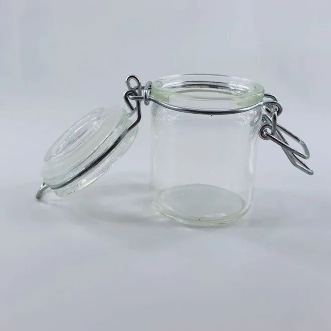 50ml Small Clip Top Glass Spice Food Storage Jar With Metal Clamp Lid Buy Glass Jar,Clip Top