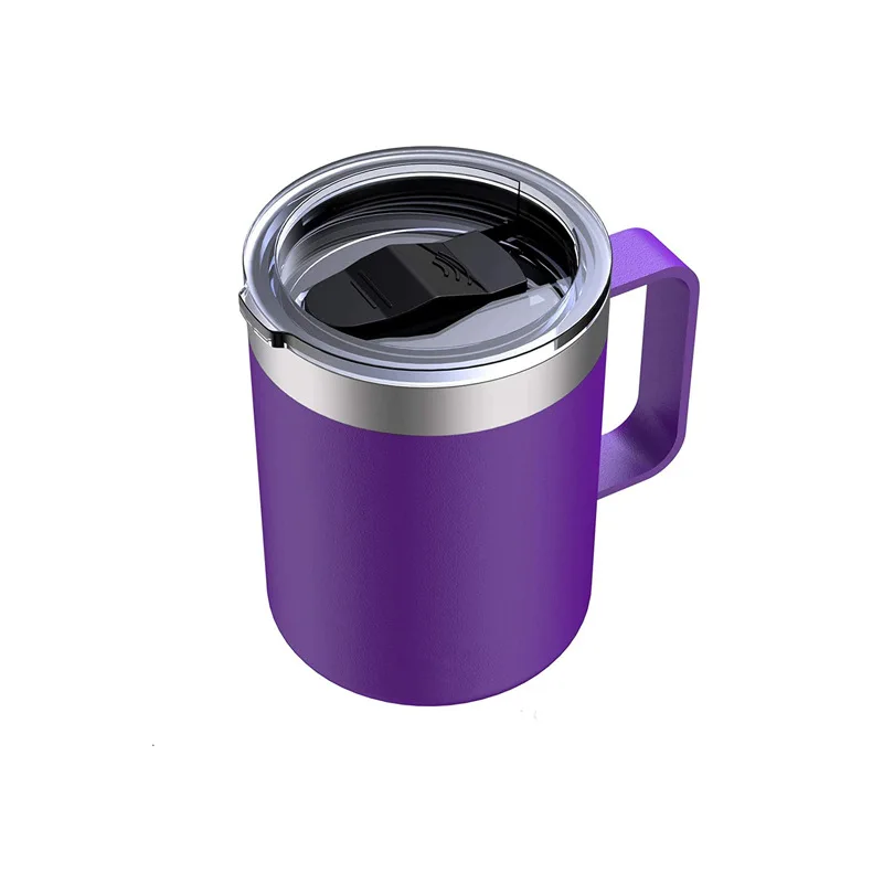 

Double layer insulation coffee cup with lid 12oz office 304 stainless steel mug