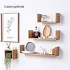 Baby study table floating u shaped wall shelves wood shelf living room