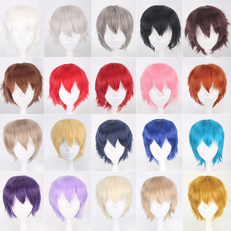 

Factory Wholesale Comfortable  Short Women Wigs Colorful Hair Wig For Cosplay, Customized colors