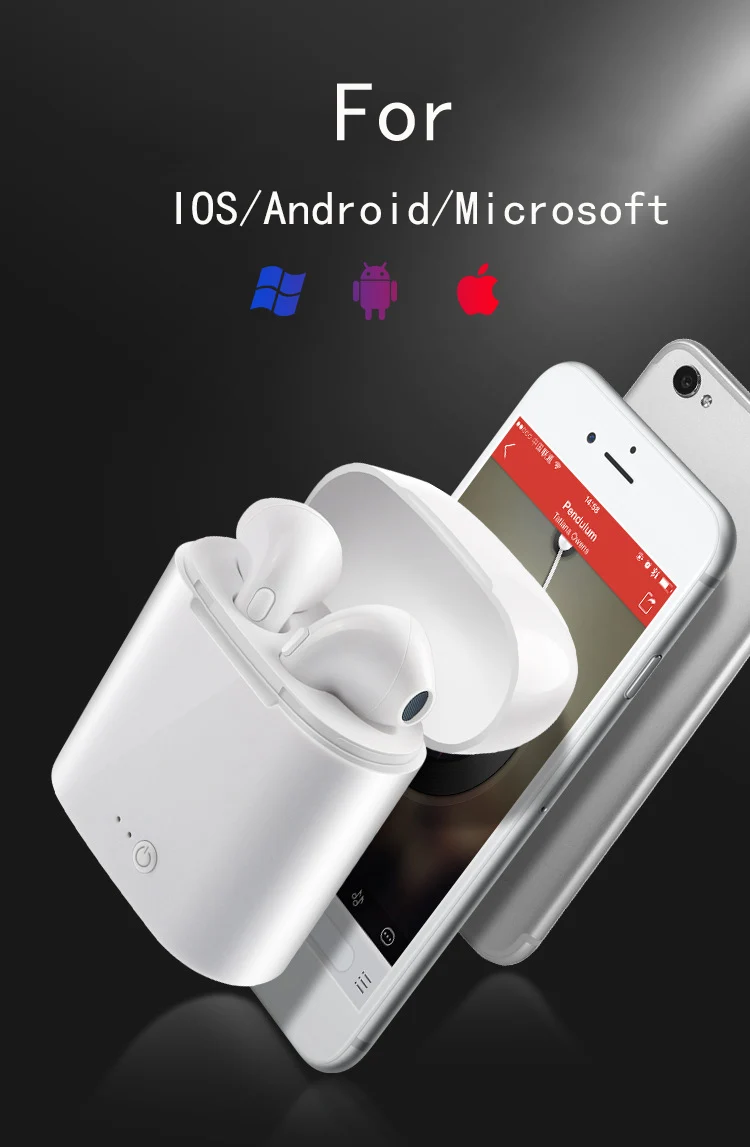 New product tws I7s earbuds portable earphone Wireless Bluetooth Earphone 5.0 stereo earbuds i8 I9S i12 i13 - ANKUX.COM