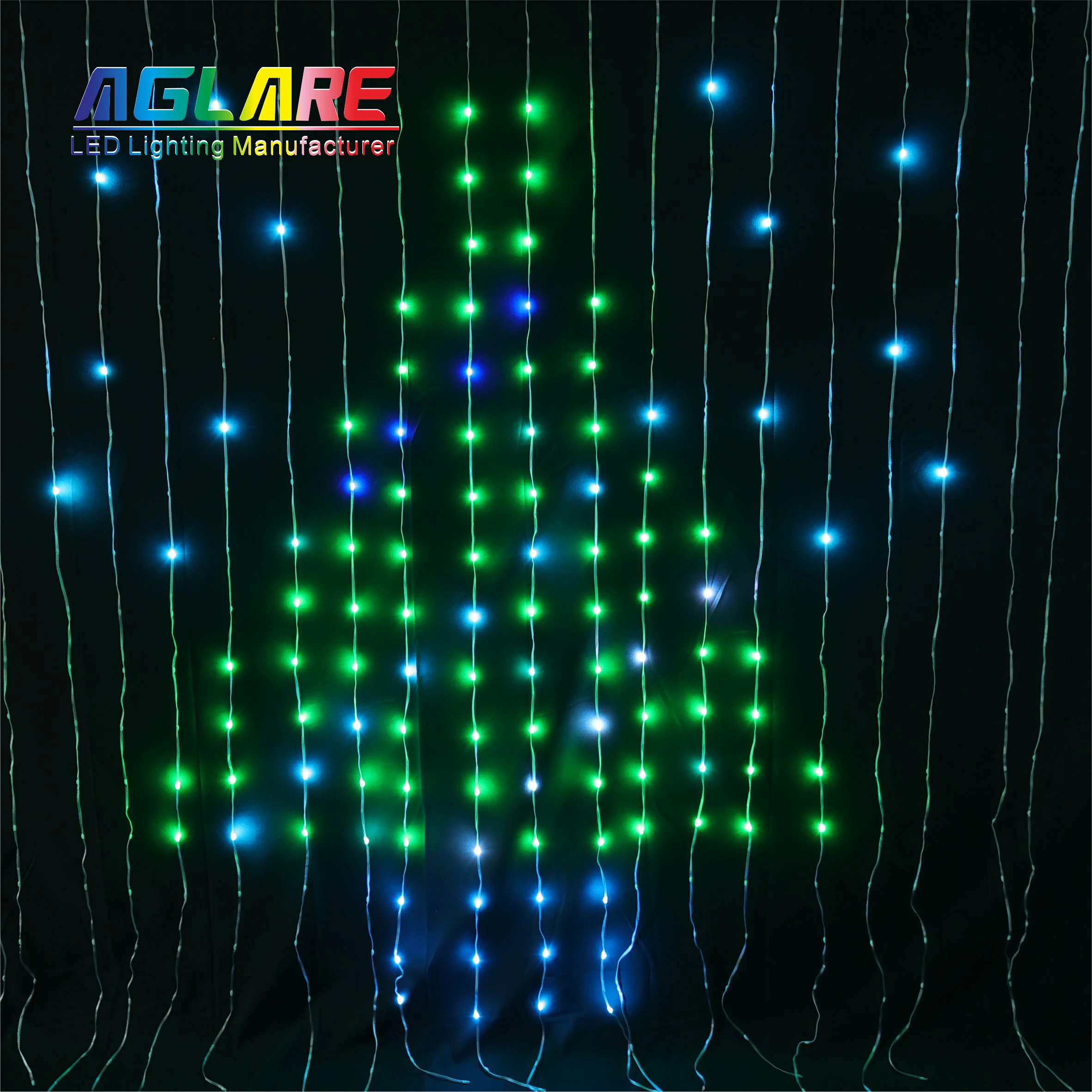 

Multiple Modes Holiday Decoration Fairy Curtain String Lights Smart App Control LED RGB Smart Curtain Lights