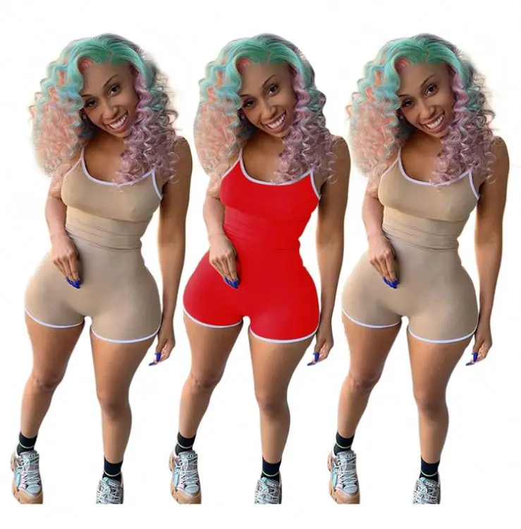 

Hot Onsale Women Clothes 2021 Summer Women Bodycon Jumpsuits And Rompers