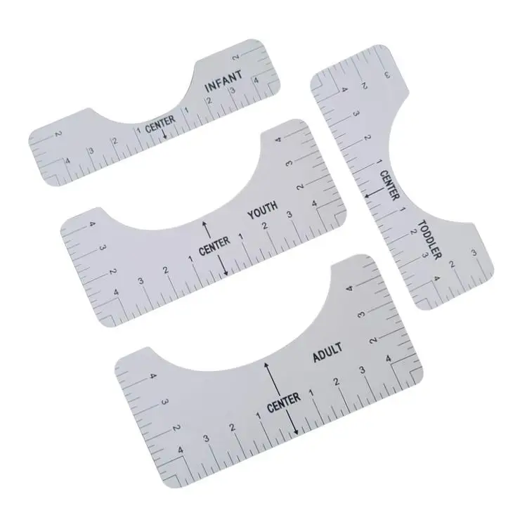 

4pcs T-shirt Ruler Guide High T-shirt Alignment Tool