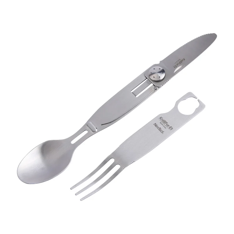 

RTS NEXTOOL X2 KT5011C Outdoor Knife and Spoon Camping Cutlery Set camping knife Spoons Forks and Knives for events, Satin