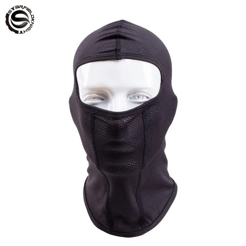 

SFK Summer Black Motorcycle Elastic Windproof Breathale Mask/ Motorbike Protect Ear Helmet Inner / Cycling Riding Full Face Mask