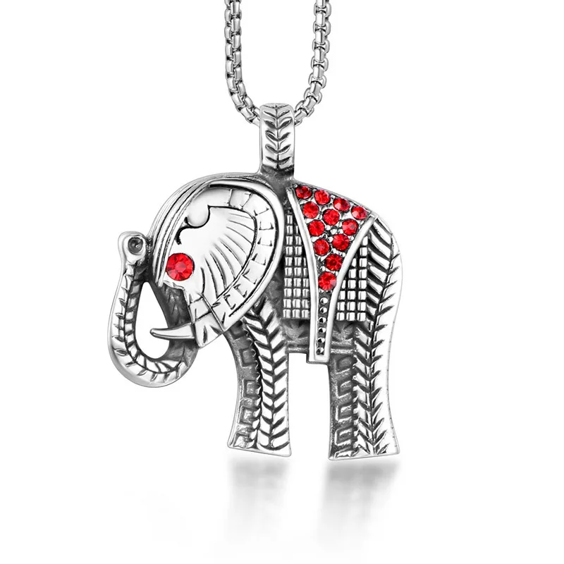 

Jewelry wholesale thailand stainless steel ethnic elephant necklaces