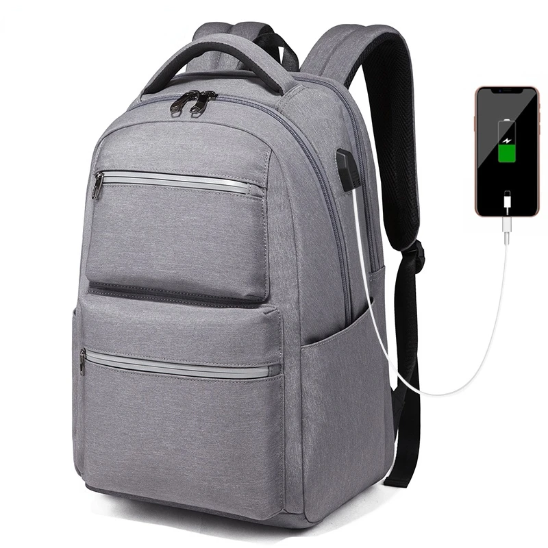 

Anti Theft Durable Cotton Men Laptop Bag Waterproof Travel Business School Backpack with USB Charging For Women Casual DayPack