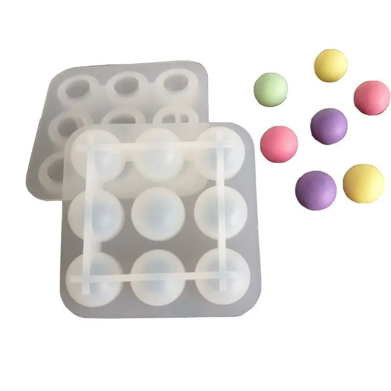 

1873 9-hole silicone ice hockey mold, White transparent