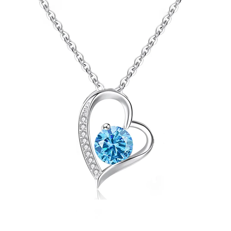 

Pure silber jewellery pendant necklaces hollow love heart CZ diamond pendant 925 sterling silver charm necklace, Picture shows