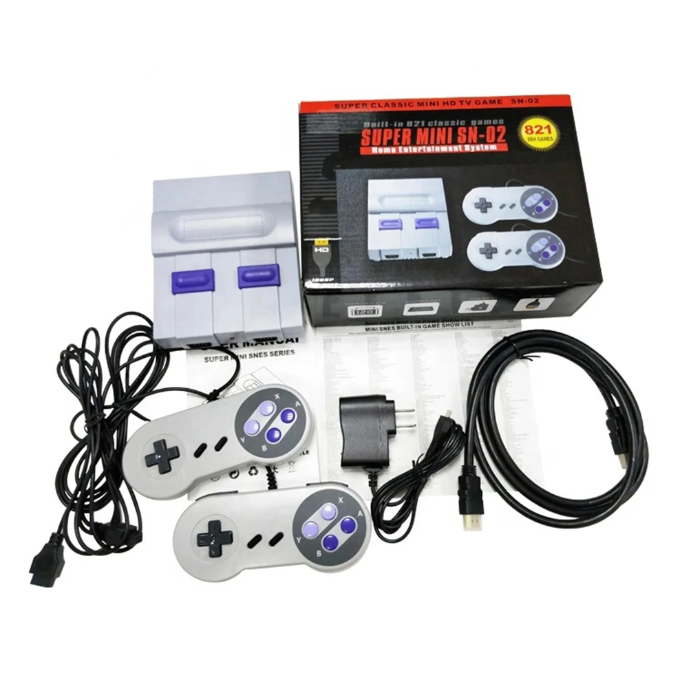 

Super Mini Fc Retro Classic Video Game Console with Dual Gamepads Built-in 821 Games for Nes Games, Gray