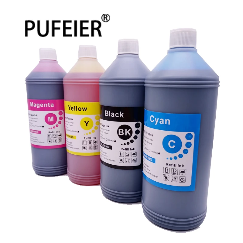 

1 Liter Bottle Refill Bulk Universal Dye Ink Compatible For Epson Canon HP Brother 1000ML Inkjet Printer Dye Based Ink