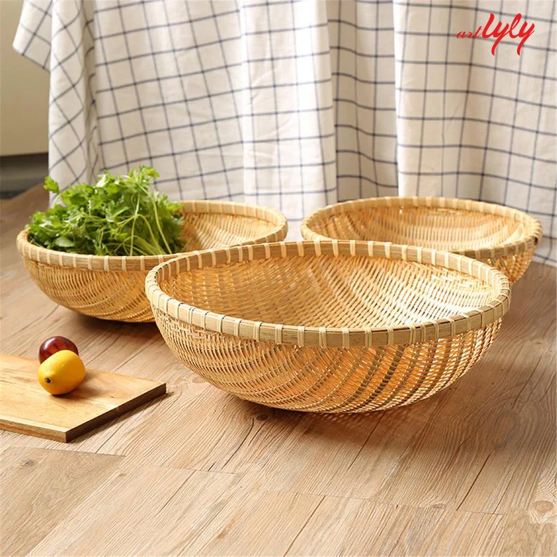 Bamboo Storage Basket Natural Hand Woven Vegetable Storage Basket Buy