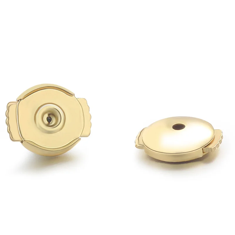 

Real Solid 18K Gold Earring Backs Stopper AU750 Earrings Post Back Fine Jewelry DIY Jewelry Accessories