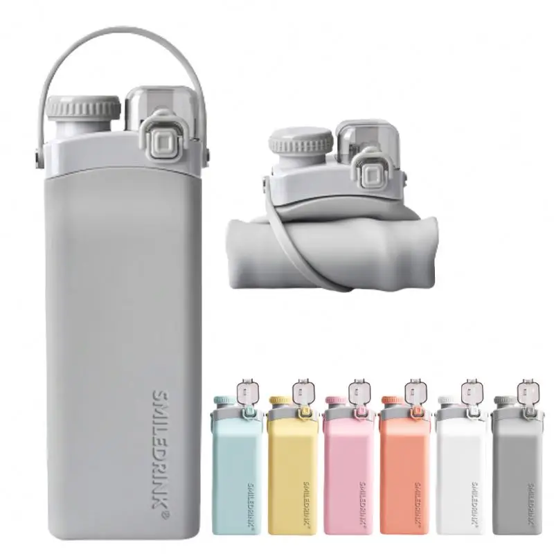 Folding Silicone Portable Leakproof Sports Outdoor Water Bottle for Camping Drinking Collapsible Water Bottle