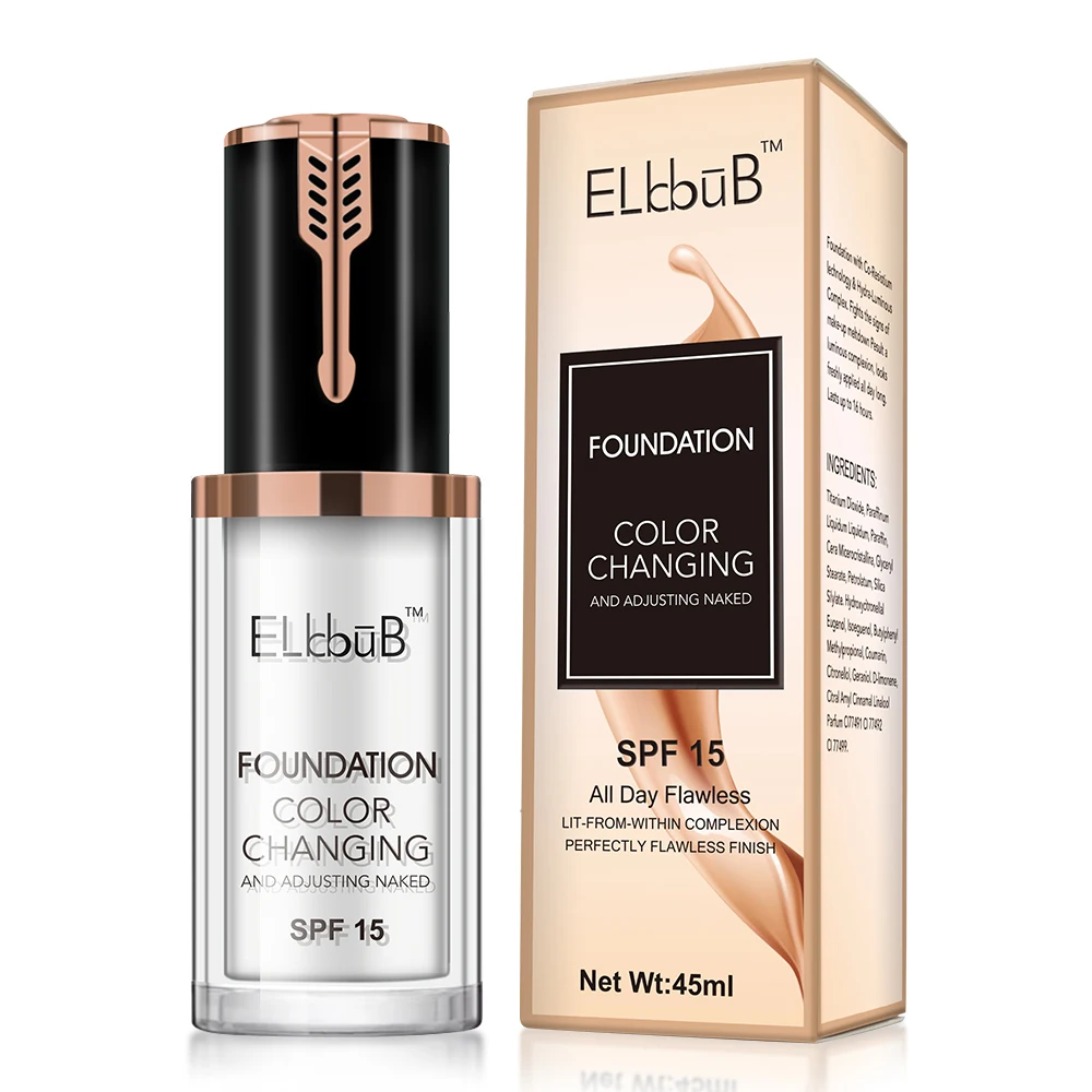 

ELBBUB Face Makeup Foundation Brightening Whitening Matte BB Cream Mesowhite Private Label Liquid Foundation