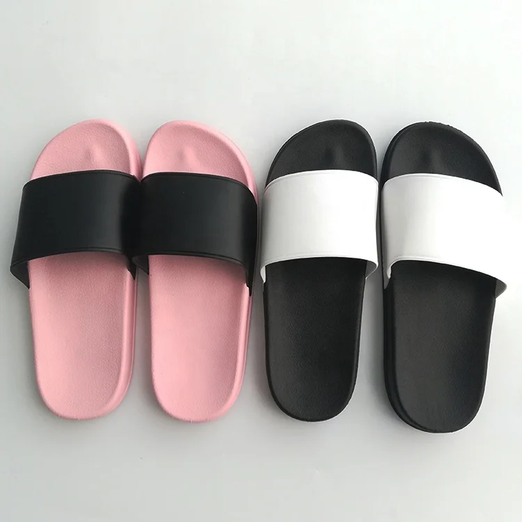 

embossed printing logo slides Custom Logo Plain Slide Sandal Slipper Flip Flop for unisex, Red/black/white/customized