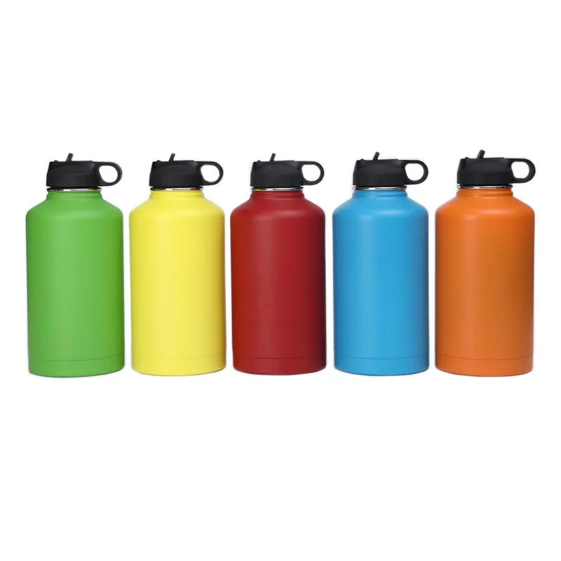 
The same type of stainless steel thermos bottle 64oz gradient space kettle thermos cup outdoor sports kettle customization 