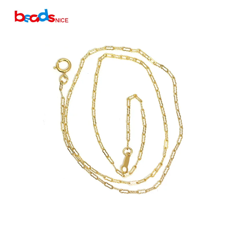 

Beadsnice Peanut Style Chain Necklace Gold Filled Chain Layering Necklace Chain for Pendant Minimalist Jewelry