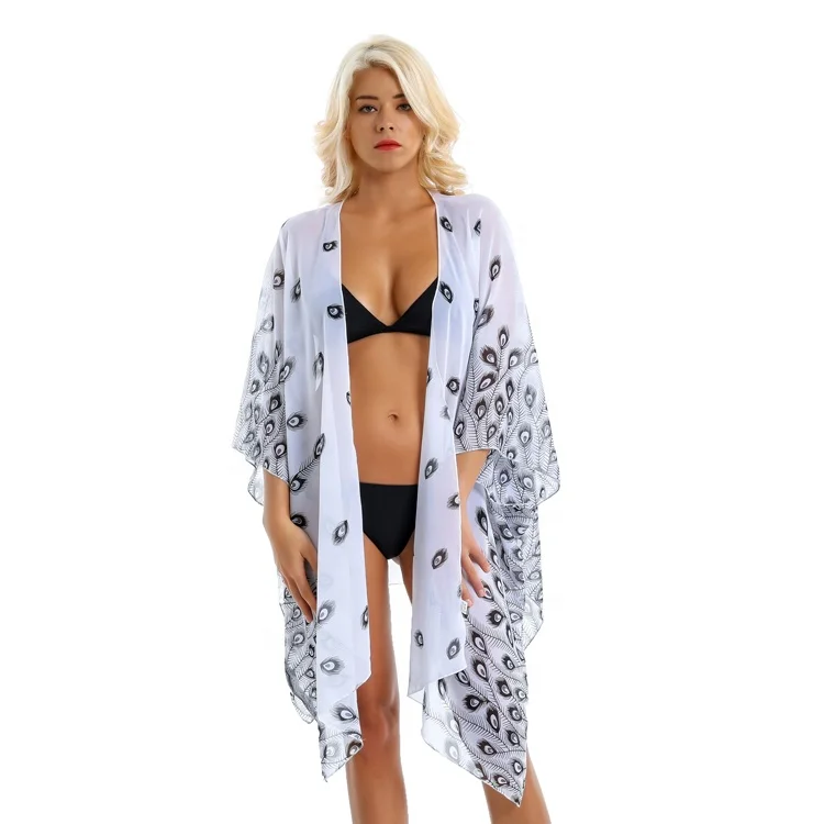 

MIO Wholesale Cardigan Kimono Summer Cheap Beach Polyester Cover Up Sexy Hawaii Style Blouse