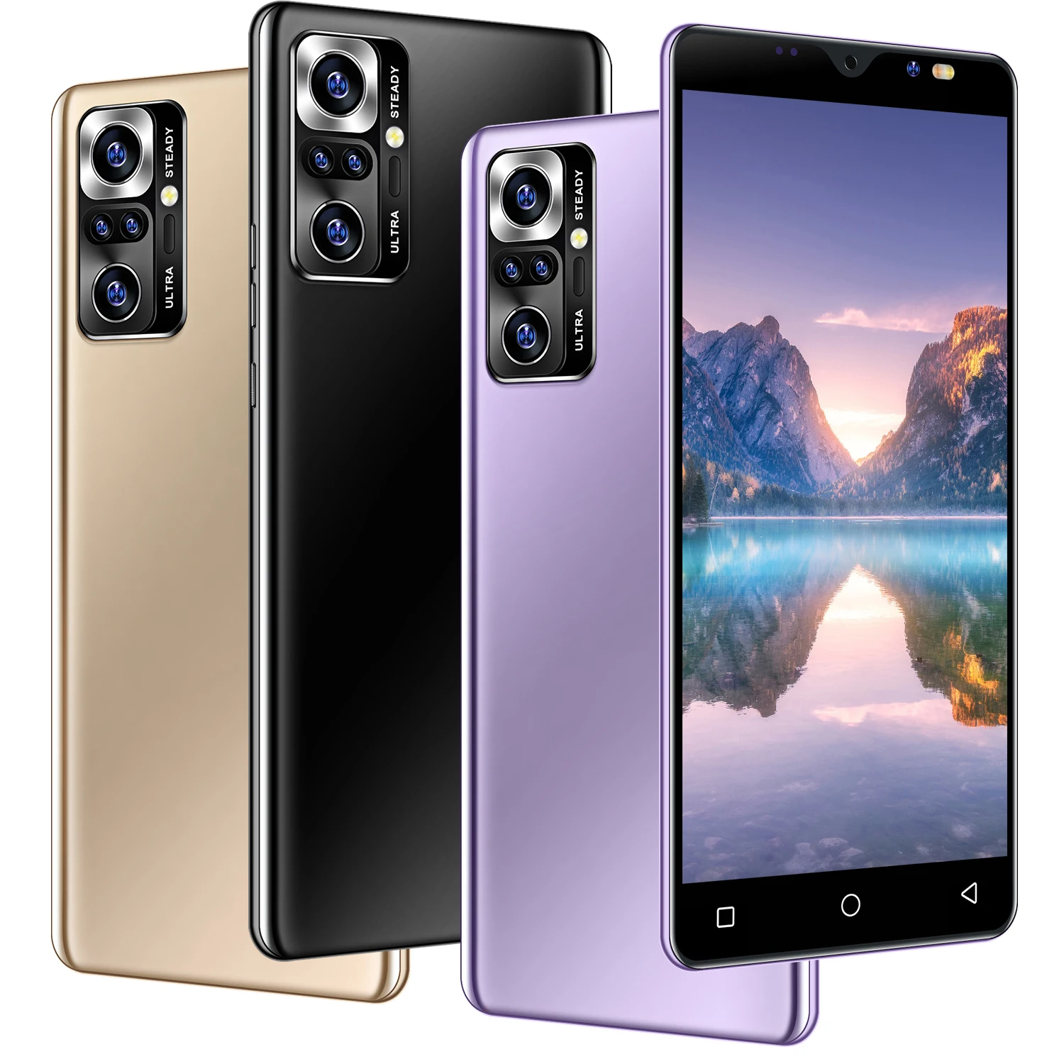 

2021 New Fashion Note10 Pro Max 5.0 inch 4+64GB Smartphone 10 Core 4G 5G Smartphones With Finger/Face ID Unlock, Gold;black;purple