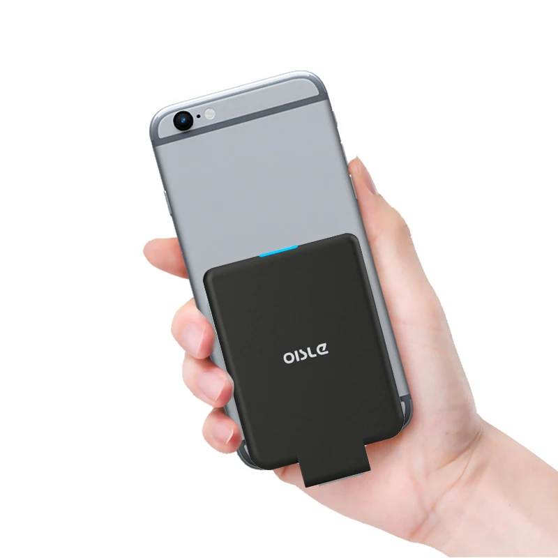 

OISLE Mini Portable Charger High Quality Slim Power Bank Phone Battery Case For Cell Phone, Blue, black,white,red,pink