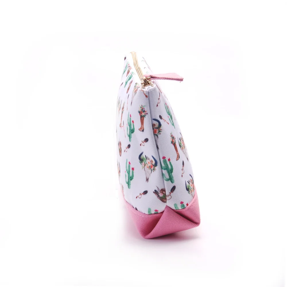 

Wholesale Triangle Canvas Purse Hand Clutch Wallet Accessories Organize DOM661 Cosmetic Makeup Bags With Zipper