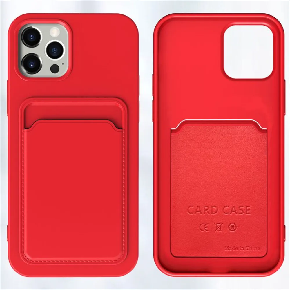 

Mobile Phone Accessories Wholesale liquid silicone with card bags & case for iPhone 12 PRO Apple Samsung HUAWEI xiaomi OPPO
