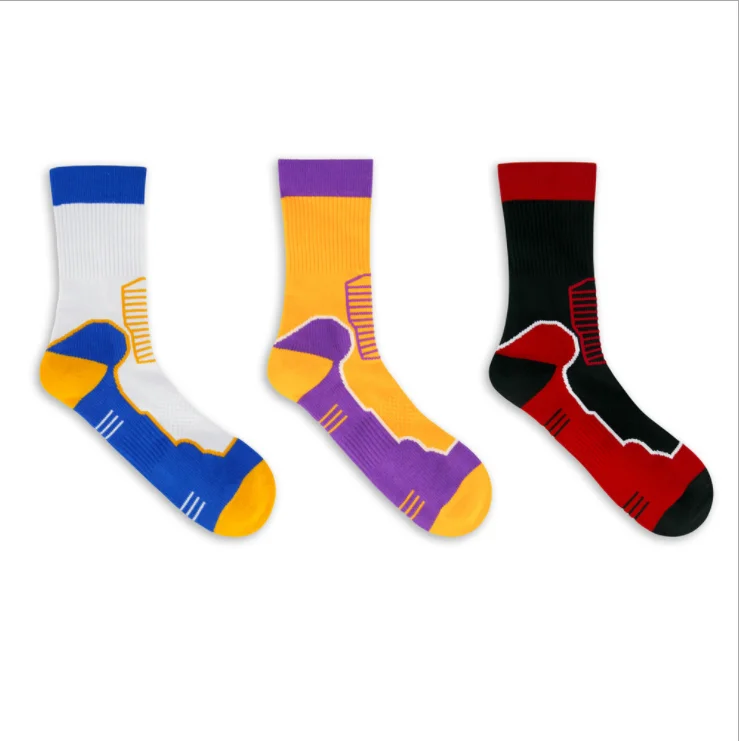 

Customized Basketball Sports Socks Comfortable Men Socks Athletic Cushioned Socks, 3 colors