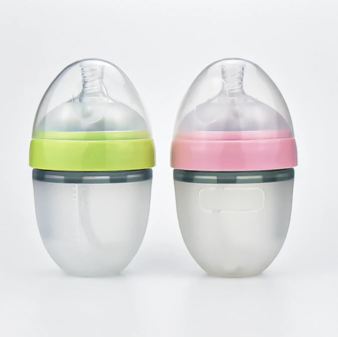 

100% food-grade silicone baby milk bottle bpa free customized Keep warm feeding bottle 150ml 180ml 240nl