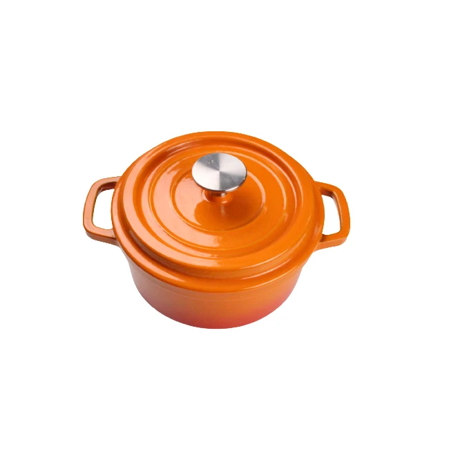 

Hot Sale Colors Mini Cast Iron Cookware Sets Dutch Ovens Enamel Casserole Pot, Red/pink/blue/orange/yellow