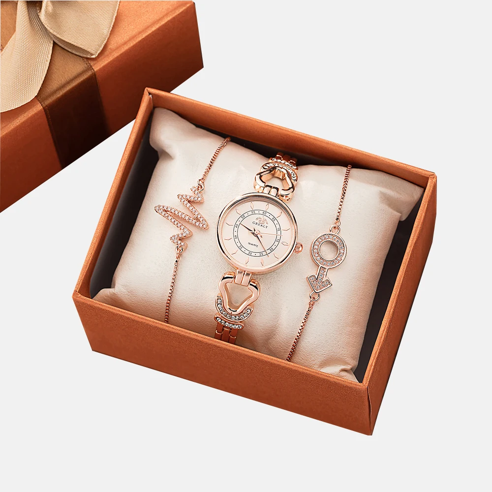 

Brand bracelet latest design for ladies valentine quartz diamond women bangles watches set relojes de mujer, 5 colors choice
