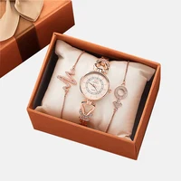 

Brand bracelet latest design for ladies valentine quartz diamond women bangles watches set relojes de mujer