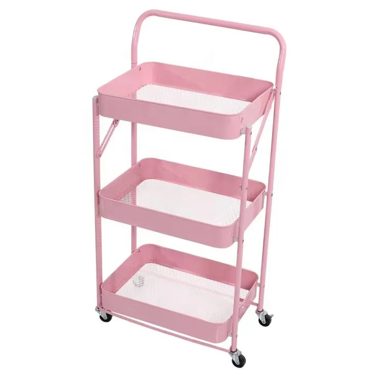 

3 Layers Wrought Iron Folding Trolley